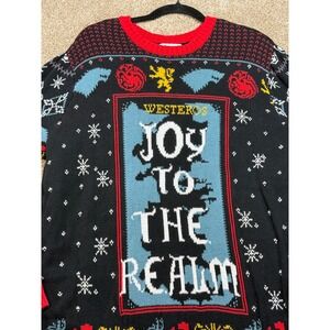 Game of Thrones Ugly Christmas Sweater Mens XL Joy To The Realm Westeros Sigils‎